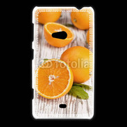 Coque Nokia Lumia 625 Belles oranges sur fond en bois