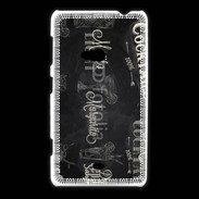 Coque Nokia Lumia 625 Menu de cocktail en noir et blanc