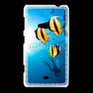 Coque Nokia Lumia 625 Poisson jaune et noir