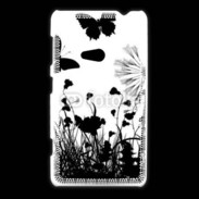 Coque Nokia Lumia 625 Papillon en noir et blanc