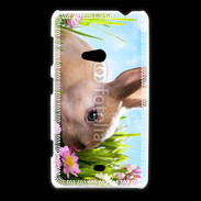 Coque Nokia Lumia 625 Lapin et fleurs