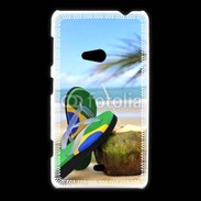 Coque Nokia Lumia 625 Plage Brésil et noix de coco