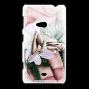 Coque Nokia Lumia 625 Jolie femme avec des ailes de Papillon