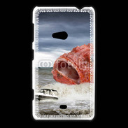 Coque Nokia Lumia 625 Enorme poisson chassant bateau de pêcheurs
