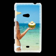Coque Nokia Lumia 625 Cocktail noix de coco sur la plage 5