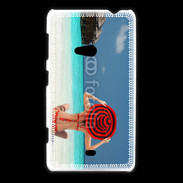 Coque Nokia Lumia 625 Femme assise sur la plage