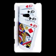 Coque Nokia Lumia 625 Carré de dames au poker