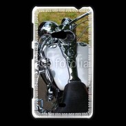 Coque Nokia Lumia 625 Moto chromée