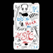 Coque Nokia Lumia 625 Eléments de musique en dessin