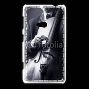 Coque Nokia Lumia 625 Violoncelliste en noir et blanc 5