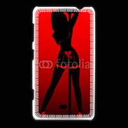 Coque Nokia Lumia 625 Pole danseuse noir et rouge