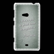Coque Nokia Lumia 625 Pêché stupidité Vert Citation Oscar Wilde