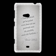 Coque Nokia Lumia 625 Portrait Ame Gris Citation Oscar Wilde