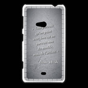 Coque Nokia Lumia 625 Portrait Ame Noir Citation Oscar Wilde