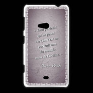 Coque Nokia Lumia 625 Portrait Ame Violet Citation Oscar Wilde