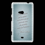 Coque Nokia Lumia 625 Portrait Ame Turquoise Citation Oscar Wilde
