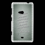 Coque Nokia Lumia 625 Portrait Ame Vert Citation Oscar Wilde