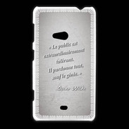 Coque Nokia Lumia 625 Public génie Gris Citation Oscar Wilde