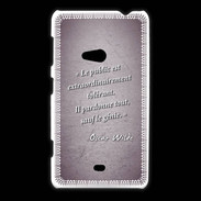 Coque Nokia Lumia 625 Public génie Violet Citation Oscar Wilde