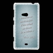 Coque Nokia Lumia 625 Survie valeur Turquoise Citation Oscar Wilde