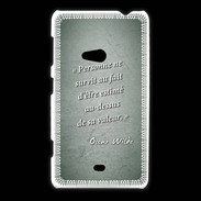 Coque Nokia Lumia 625 Survie valeur Vert Citation Oscar Wilde