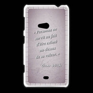 Coque Nokia Lumia 625 Survie valeur Rose Citation Oscar Wilde