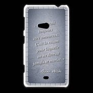 Coque Nokia Lumia 625 Toujours amoureux Bleu Citation Oscar Wilde