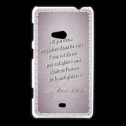 Coque Nokia Lumia 625 Tragédie Rose Citation Oscar Wilde