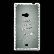 Coque Nokia Lumia 625 Aimer Vert Citation Oscar Wilde