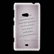 Coque Nokia Lumia 625 Dieux prières Rose Citation Oscar Wilde