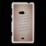 Coque Nokia Lumia 625 Enfants parents Rouge Citation Oscar Wilde