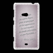 Coque Nokia Lumia 625 Esprits légers Rose Citation Oscar Wilde