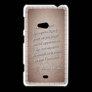 Coque Nokia Lumia 625 Esprits légers Rouge Citation Oscar Wilde