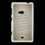 Coque Nokia Lumia 625 Esprits légers Sepia Citation Oscar Wilde