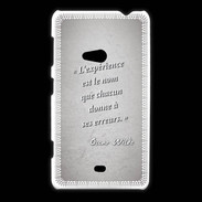 Coque Nokia Lumia 625 Expérience Gris Citation Oscar Wilde