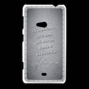 Coque Nokia Lumia 625 Expérience Noir Citation Oscar Wilde