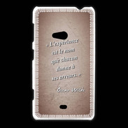 Coque Nokia Lumia 625 Expérience Rouge Citation Oscar Wilde