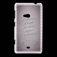 Coque Nokia Lumia 625 Expérience Violet Citation Oscar Wilde
