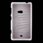 Coque Nokia Lumia 625 Femmes émotions Violet Citation Oscar Wilde