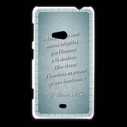 Coque Nokia Lumia 625 Femmes émotions Turquoise Citation Oscar Wilde