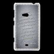 Coque Nokia Lumia 625 Homme animal Noir Citation Oscar Wilde