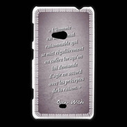 Coque Nokia Lumia 625 Homme animal Violet Citation Oscar Wilde