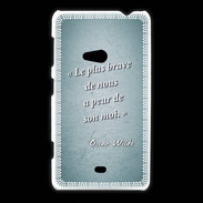 Coque Nokia Lumia 625 Brave Turquoise Citation Oscar Wilde