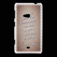Coque Nokia Lumia 625 Vraie valeur Rouge Citation Oscar Wilde