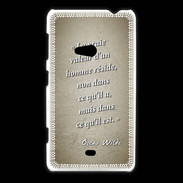 Coque Nokia Lumia 625 Vraie valeur sepia Citation Oscar Wilde