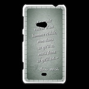 Coque Nokia Lumia 625 Vraie valeur Vert Citation Oscar Wilde