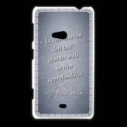 Coque Nokia Lumia 625 La conversation Bleu Citation Oscar Wilde