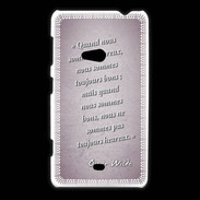 Coque Nokia Lumia 625 Bons heureux Rose Citation Oscar Wilde