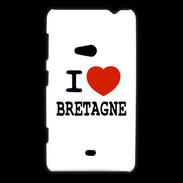Coque Nokia Lumia 625 I love Bretagne