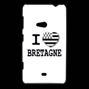 Coque Nokia Lumia 625 I love Bretagne 3